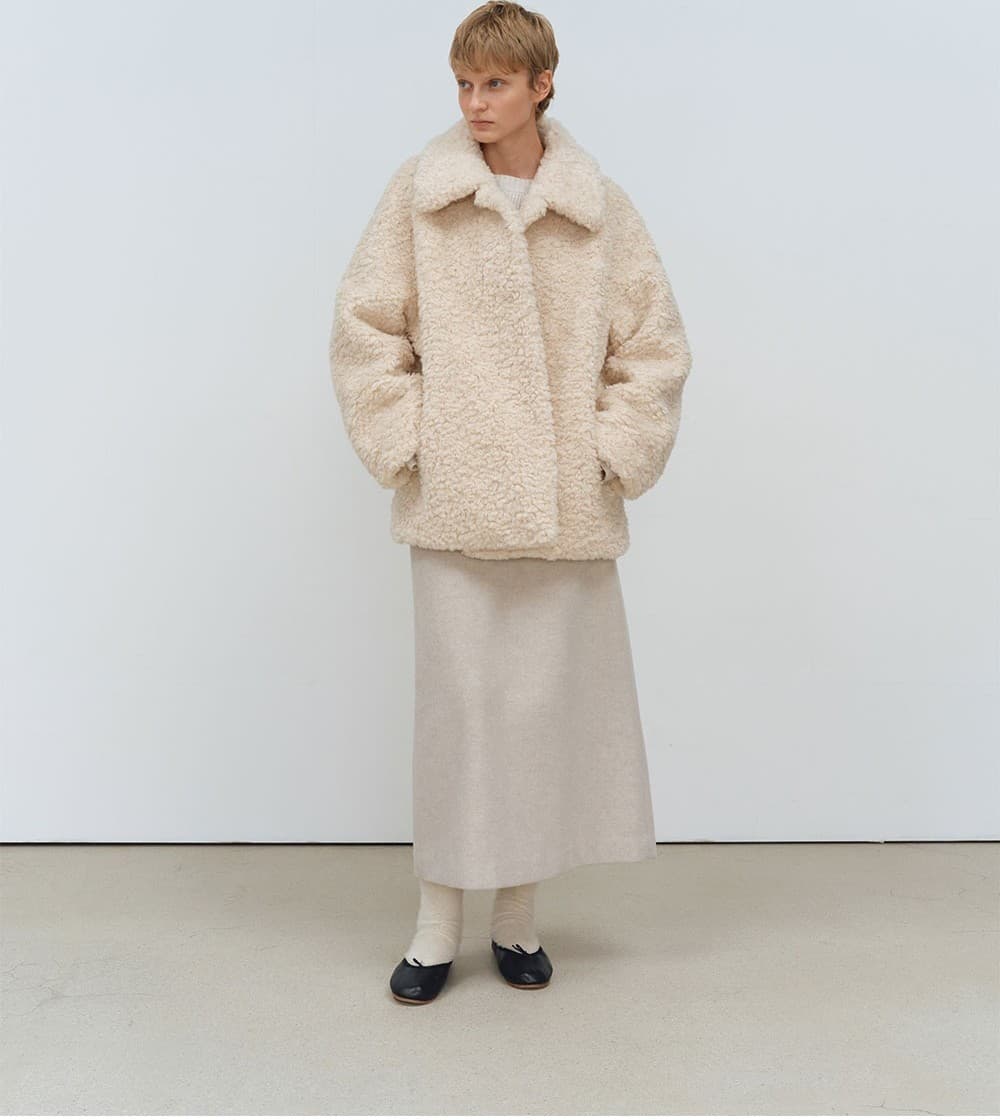 TFW COLLAR FLUFFY SHEARING JACKET_IVORY — vue 11