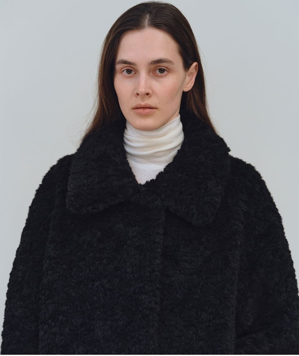 TFW COLLAR FLUFFY SHEARING JACKET_BLACK — vue 8
