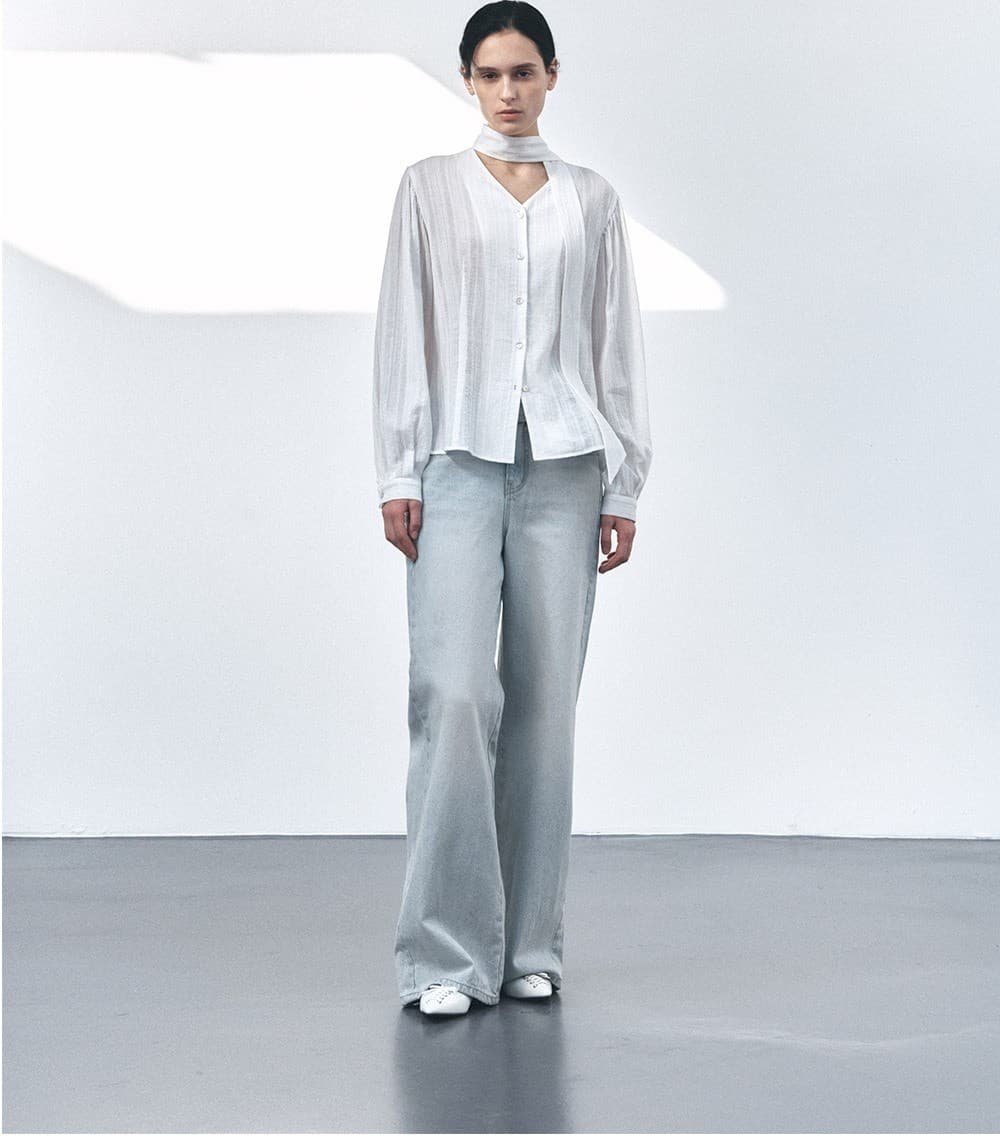 TVS BELTED LOOSE FIT DENIM_LIGHT-BLUE — vue 11