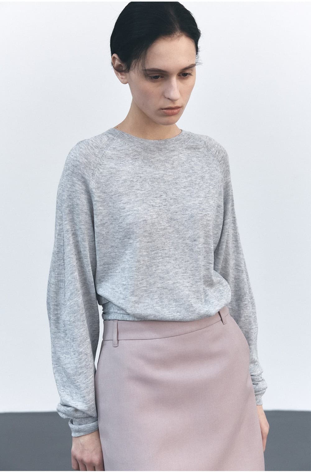 TVS SEMI A-LINE MIDI SKIRT_OLD PINK — vue 6