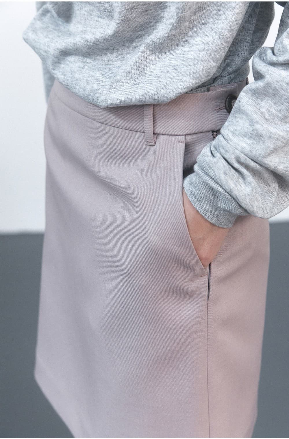 TVS SEMI A-LINE MIDI SKIRT_OLD PINK — vue 10