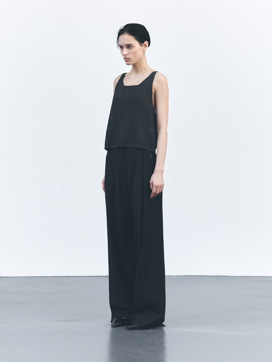 TVS WOOL DIVIDED WIDE PANTS_BLACK — vue 2