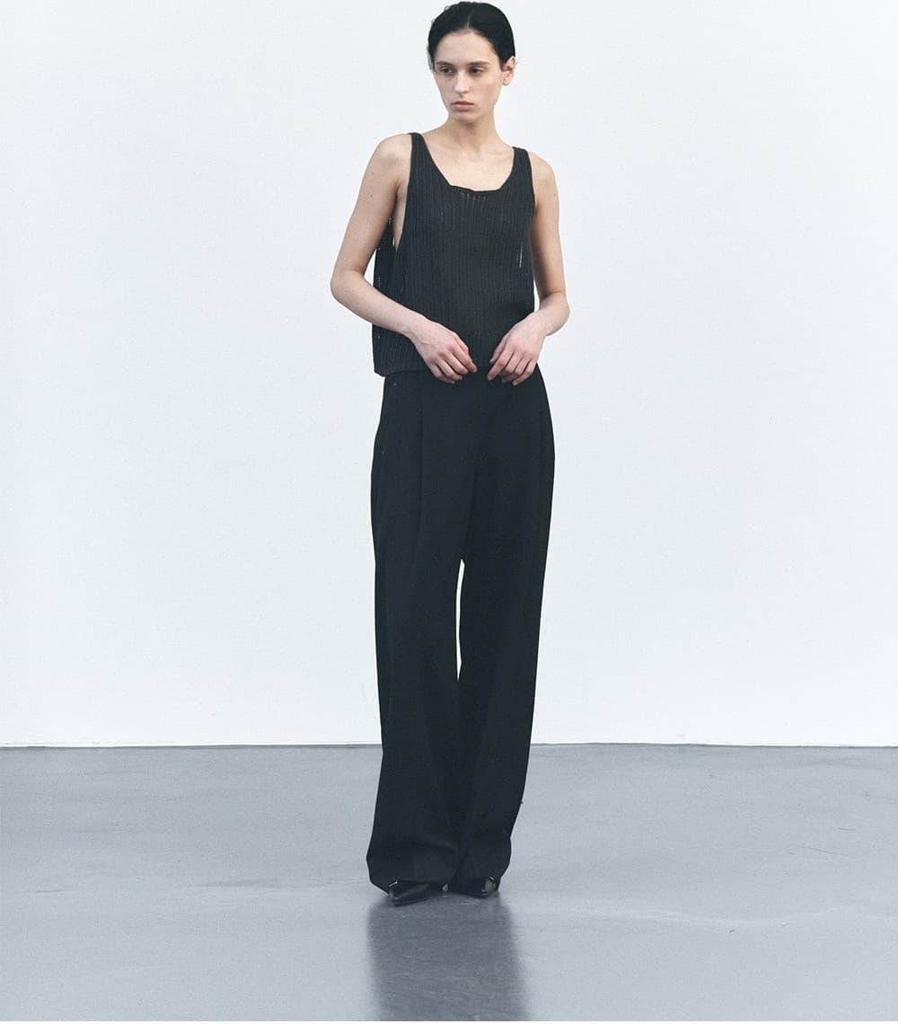 TVS WOOL DIVIDED WIDE PANTS_BLACK — vue 6