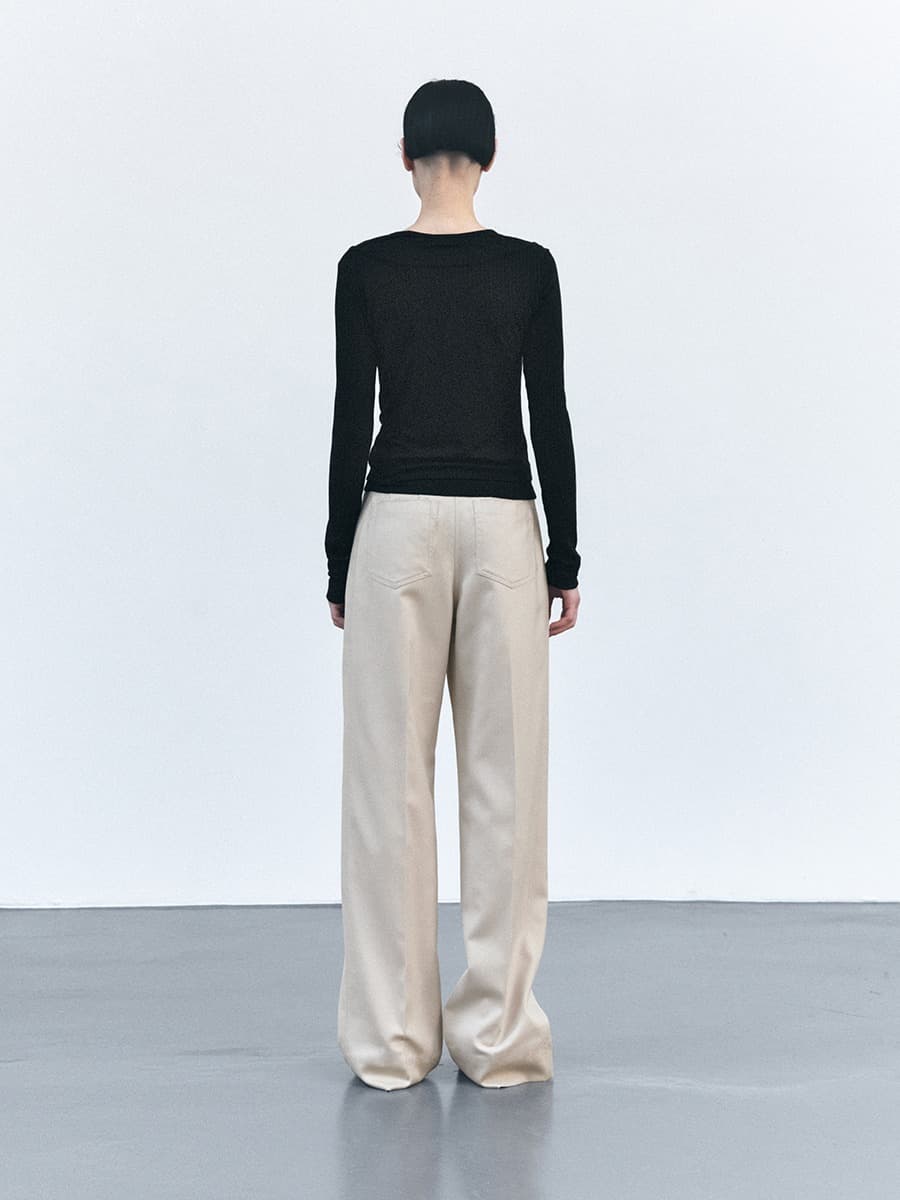 TVS WOOL DIVIDED WIDE PANTS_BEIGE — vue 4