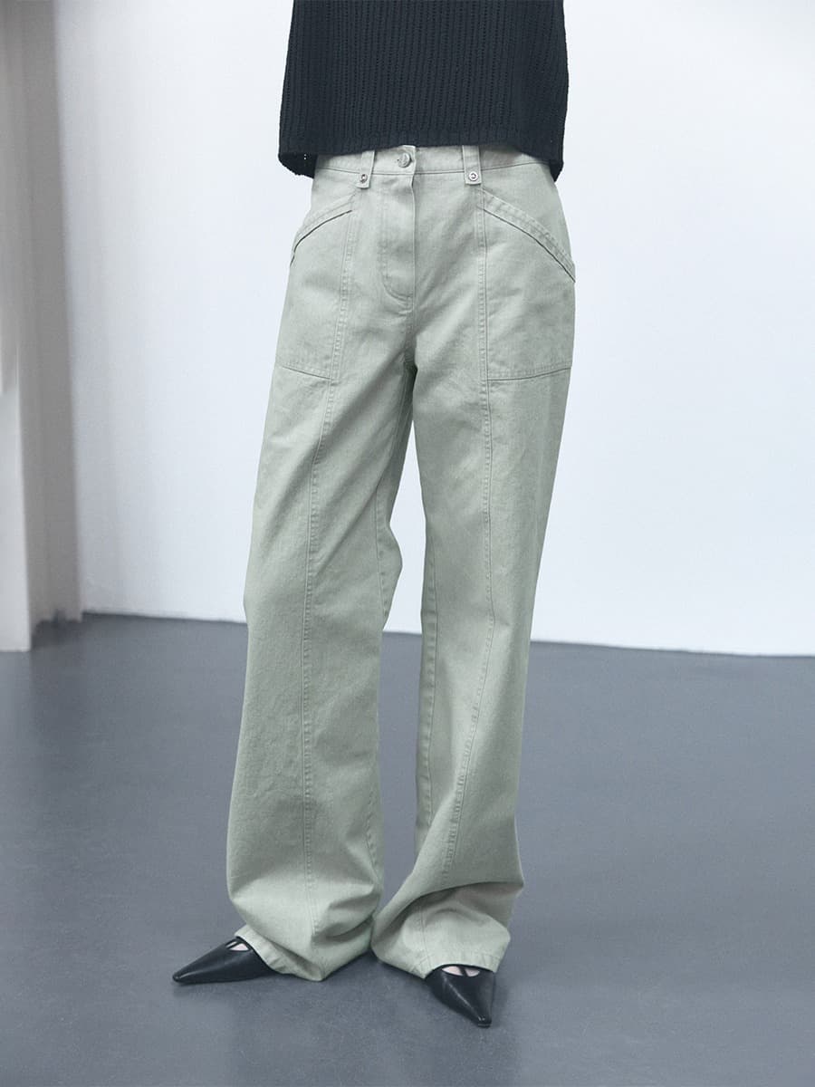 TVS RIVET WASHING PANTS_MINT — vue 1