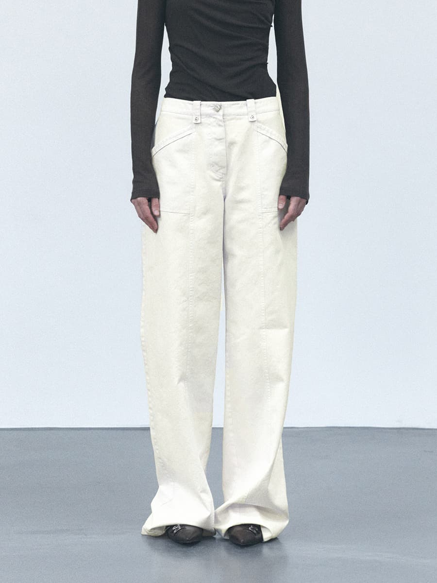 TVS RIVET DIYEING PANTS_CREAM — vue 1