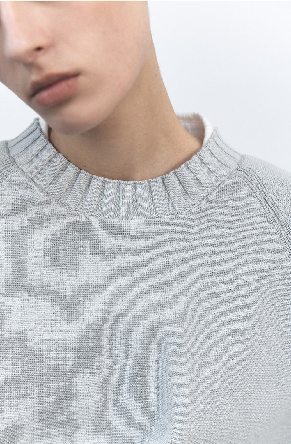 TVS COTTON ROUND NECK KNIT TOP_MINT — vue 6
