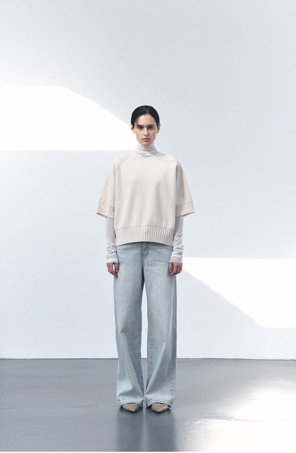 TVS COTTON ROUND NECK KNIT TOP_CREAM — vue 7