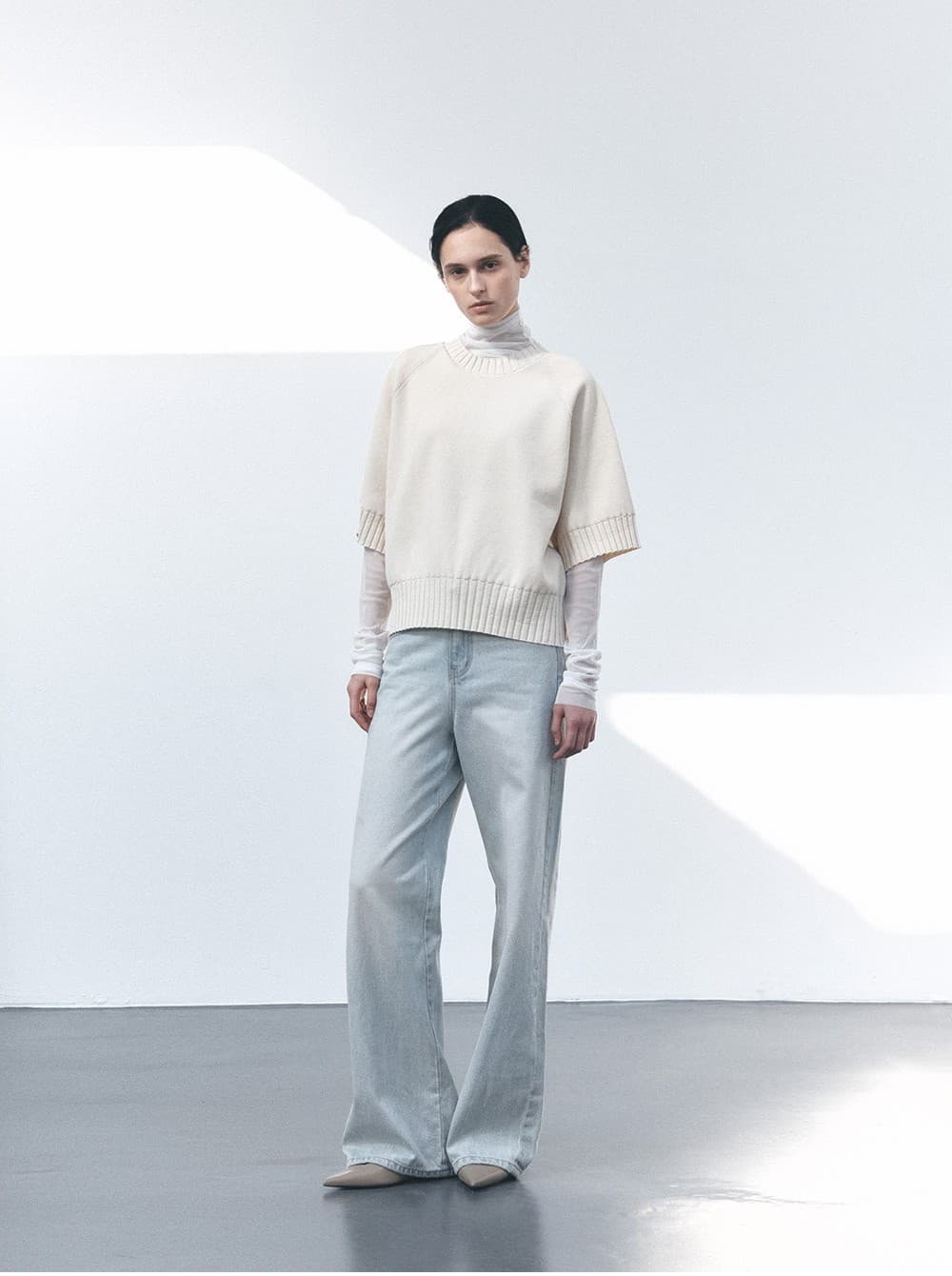 TVS COTTON ROUND NECK KNIT TOP_CREAM — vue 10