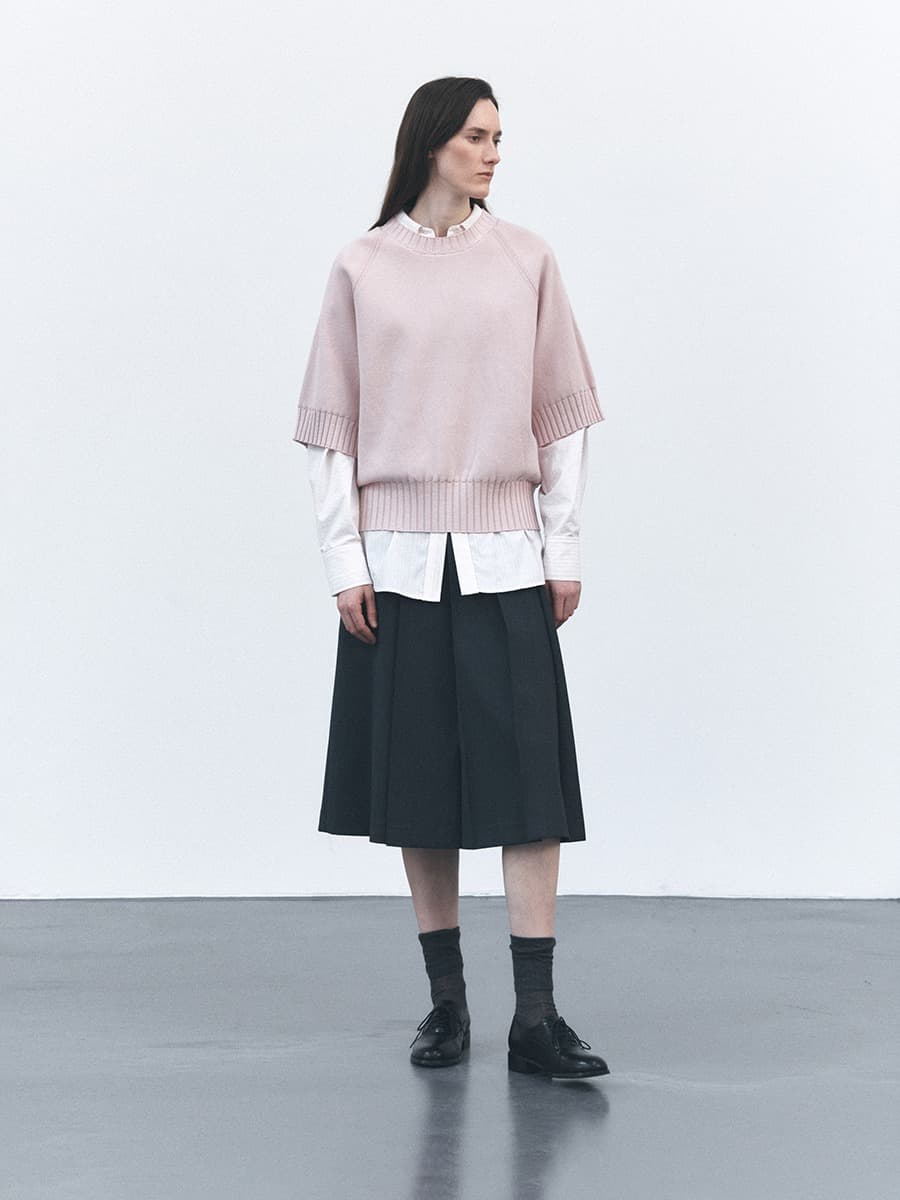 TVS COTTON ROUND NECK KNIT TOP_PINK — vue 2