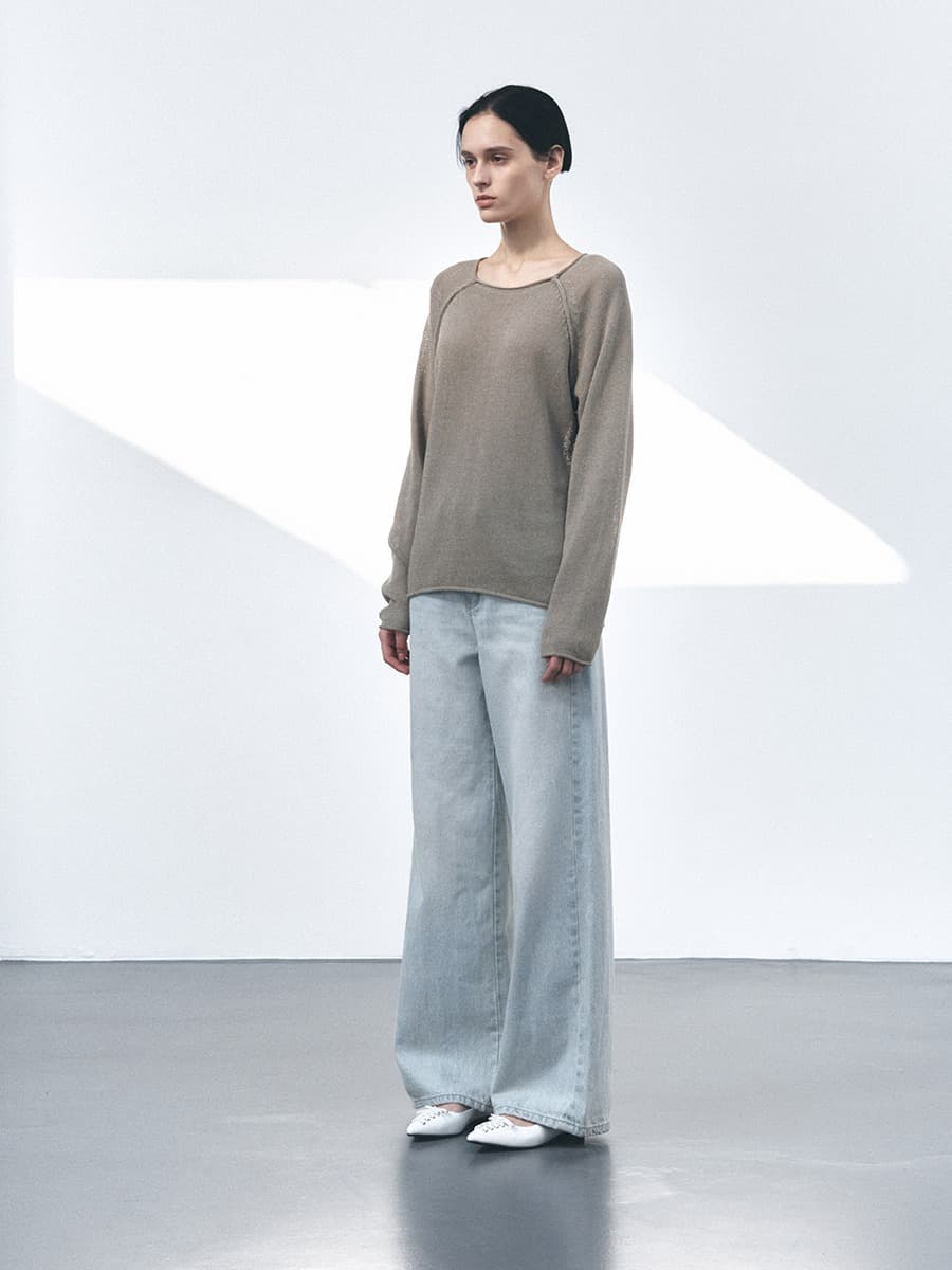 TVS LOOSE FIT KNIT TOP_KHAKI — vue 3