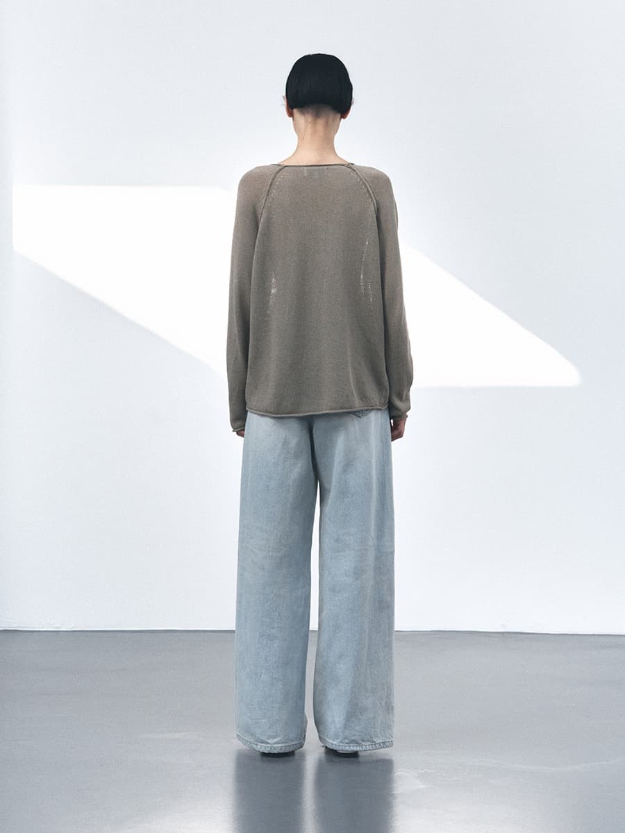 TVS LOOSE FIT KNIT TOP_KHAKI — vue 4