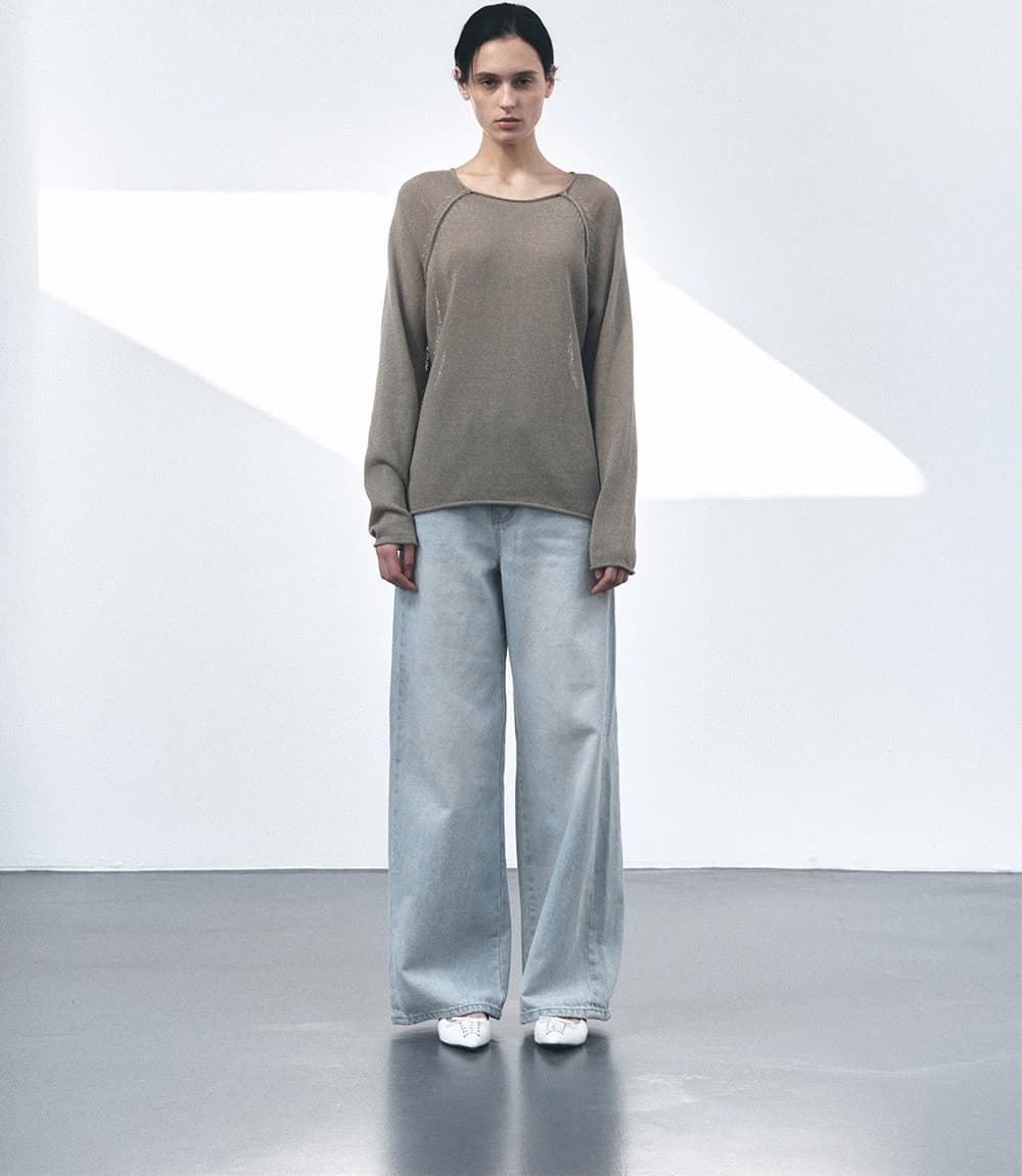 TVS LOOSE FIT KNIT TOP_KHAKI — vue 6