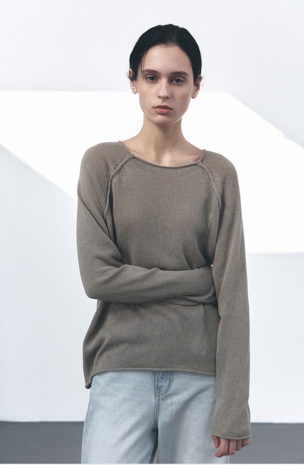 TVS LOOSE FIT KNIT TOP_KHAKI — vue 10