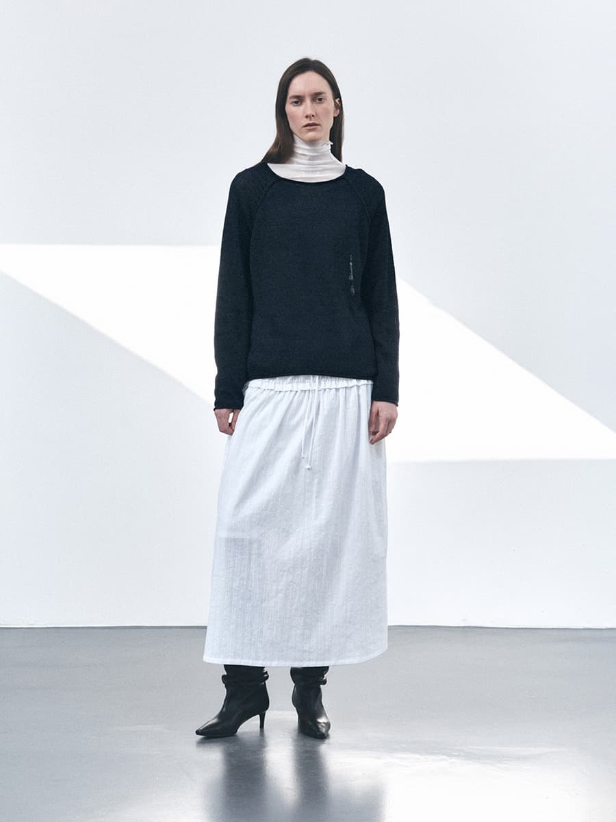 TVS LOOSE FIT KNIT TOP_D-NAVY — vue 2