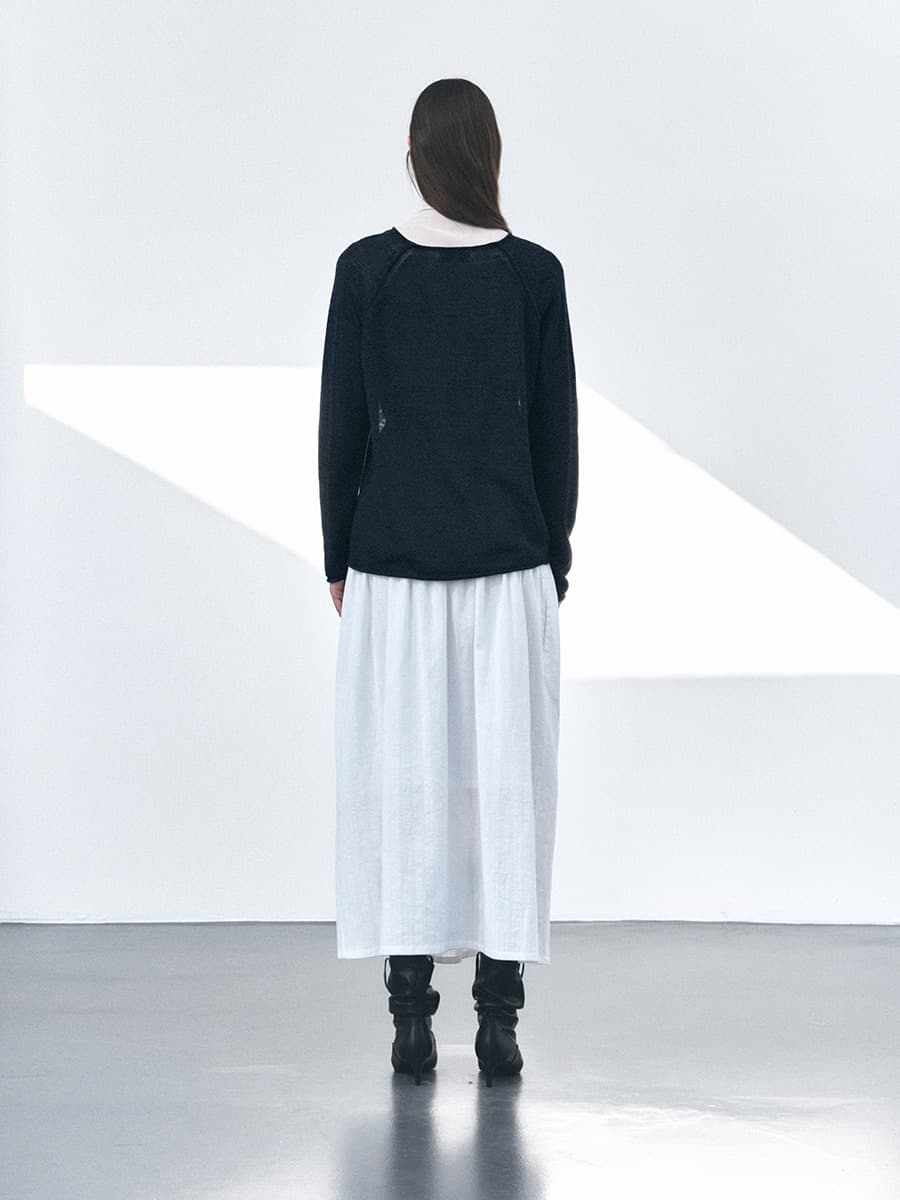 TVS LOOSE FIT KNIT TOP_D-NAVY — vue 4