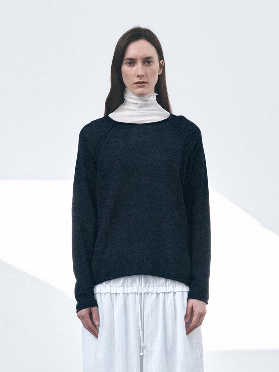 TVS LOOSE FIT KNIT TOP_D-NAVY — vue 1