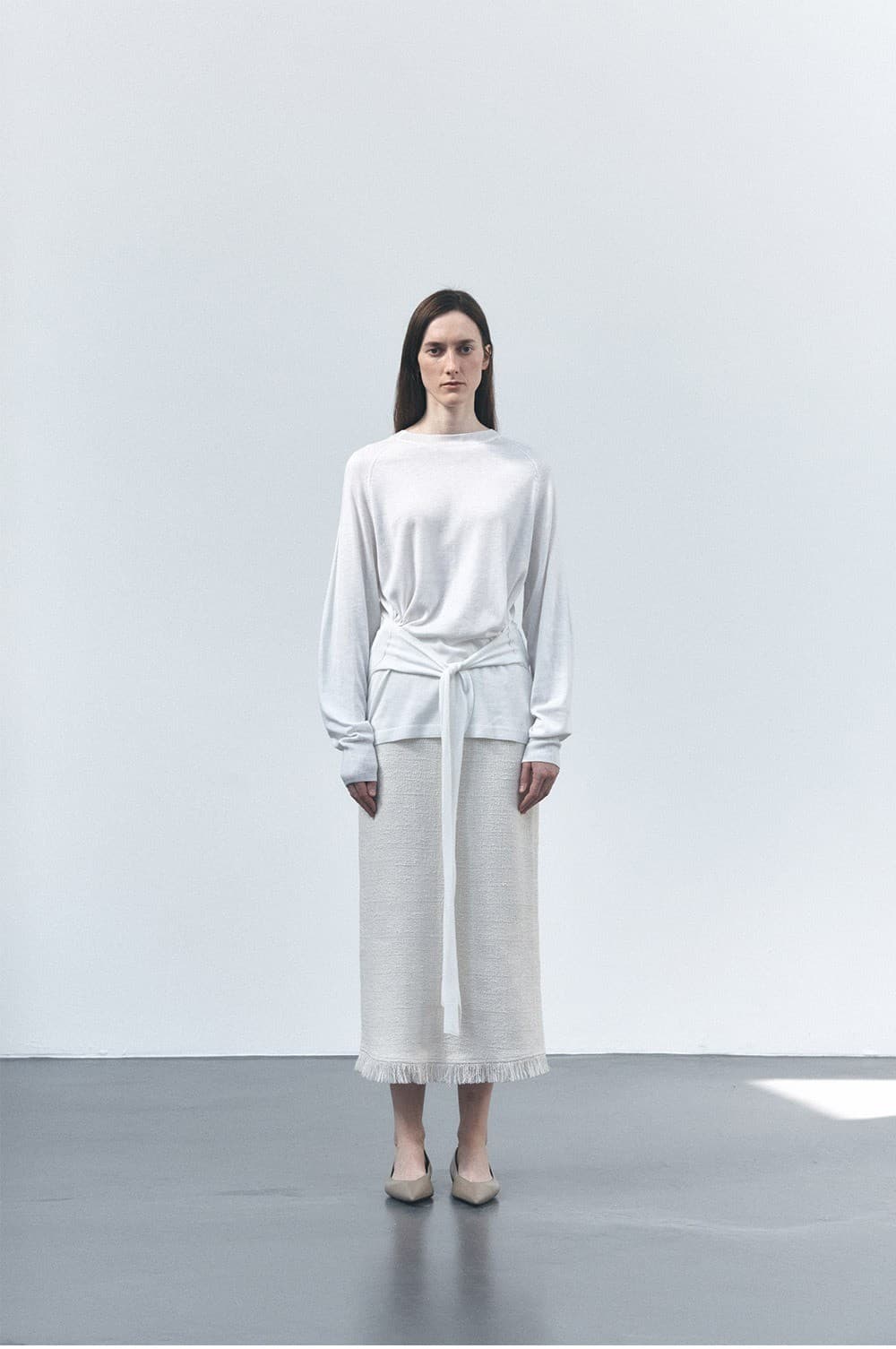 TVS TIE WRAP KNIT TOP_IVORY — vue 5