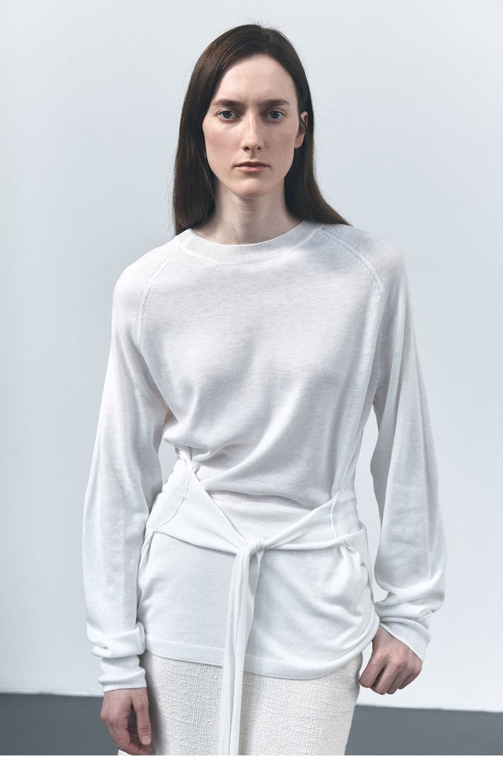 TVS TIE WRAP KNIT TOP_IVORY — vue 6