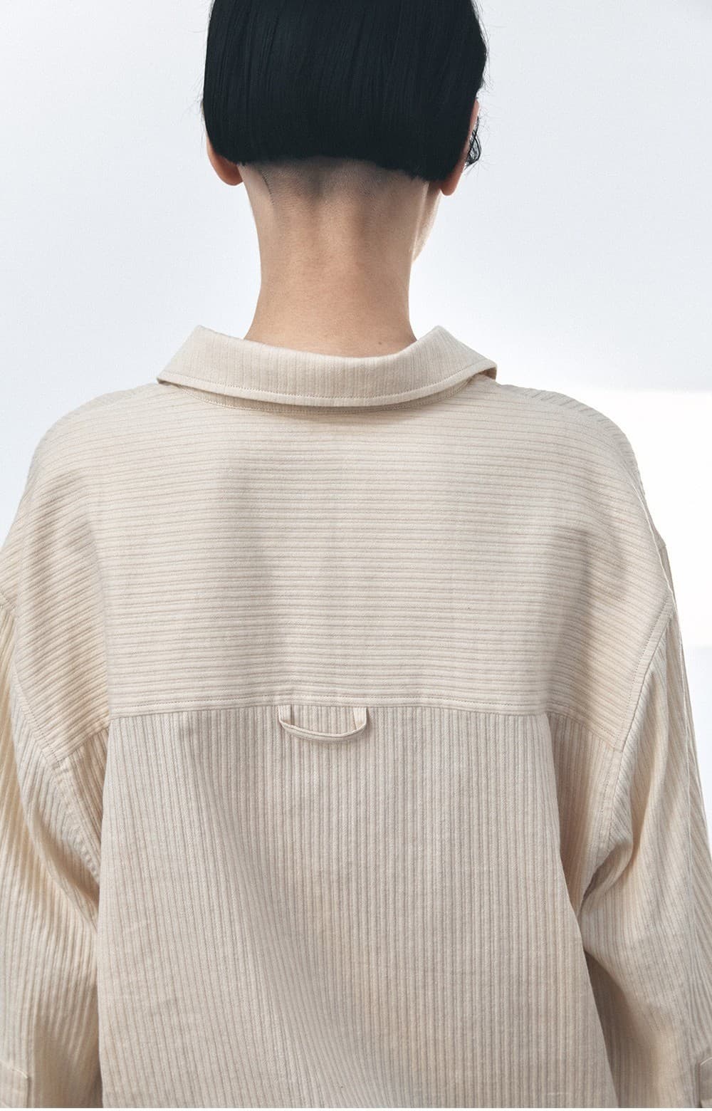 TVS COTTON STRIPE SHIRT_Y-BEIGE — vue 9