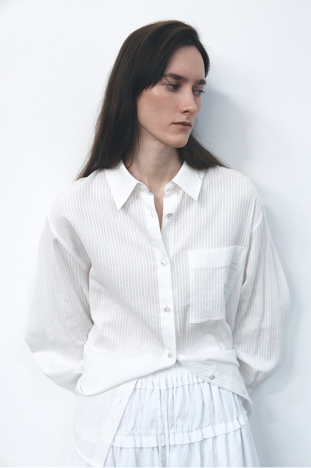 TVS COTTON STRIPE SHIRT_IVORY — vue 5
