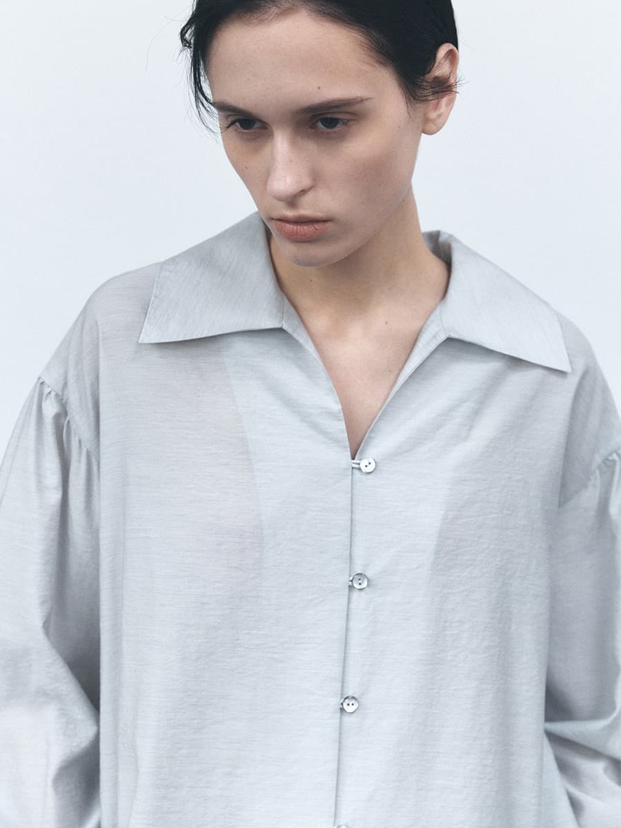 TVS SHEER COLLAR BLOUSE_MINT — vue 2