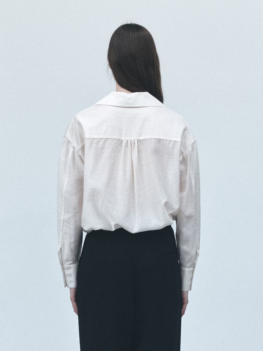TVS SHEER COLLAR BLOUSE_IVORY — vue 3