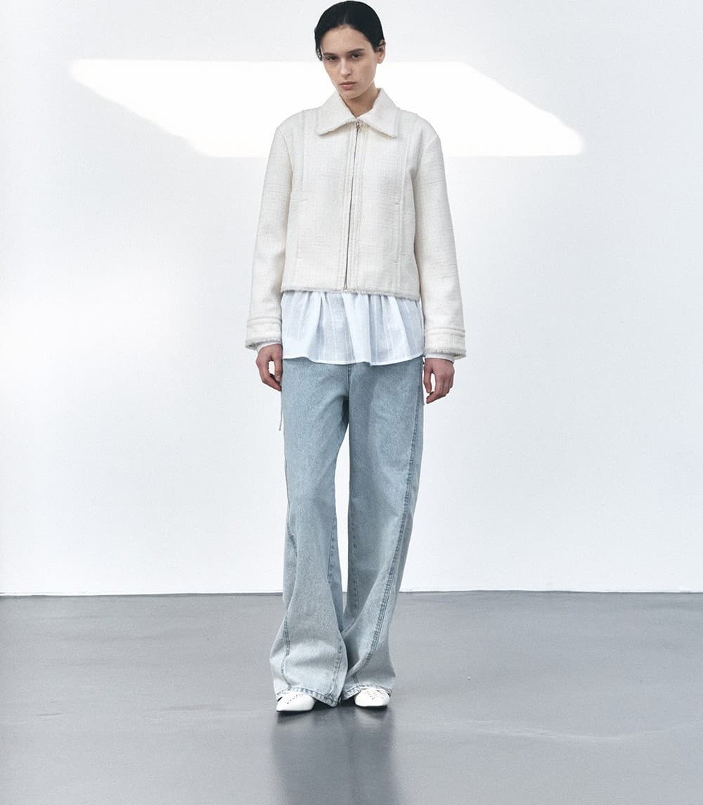 TVS FRINGE COLLAR TWEED JACKET_IVORY — vue 6