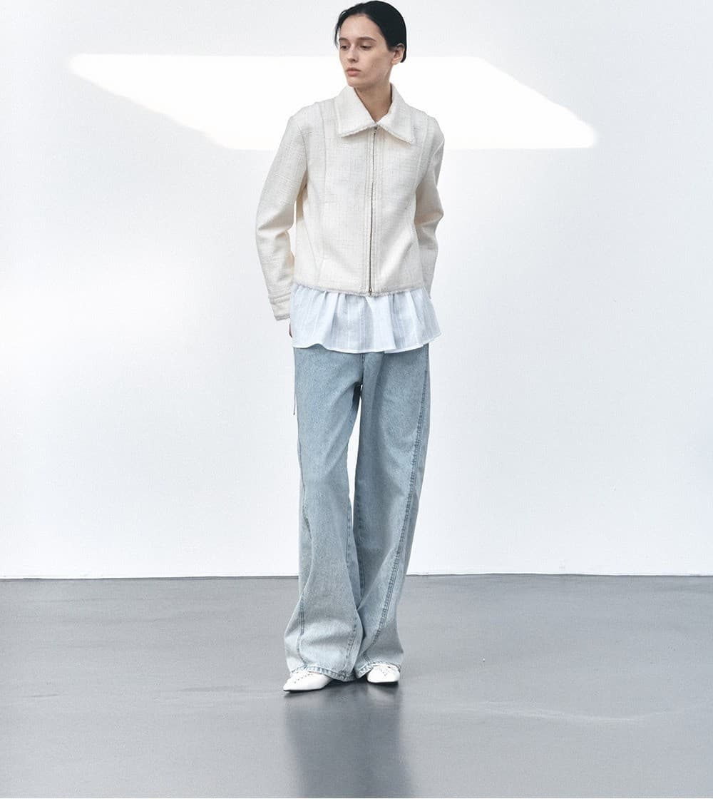 TVS FRINGE COLLAR TWEED JACKET_IVORY — vue 7