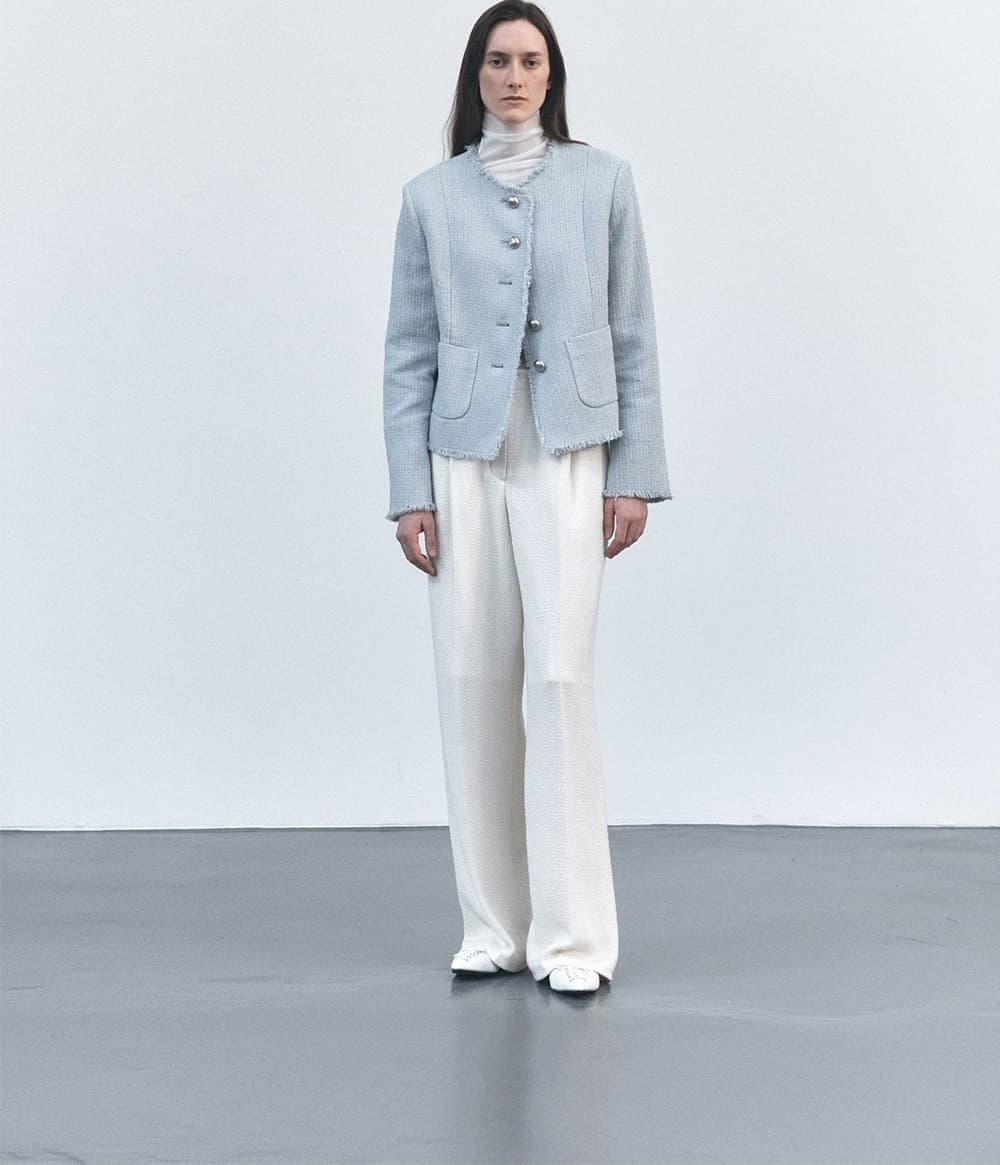TVS FRINGE TWEED JACKET_SKY — vue 8