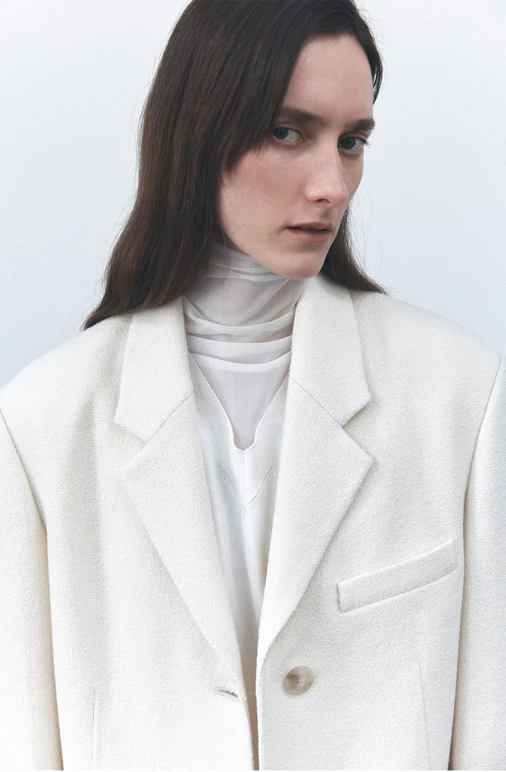 TVS OVERFIT BOUCLE 3-BUTTON BLAZER_IVORY — vue 7