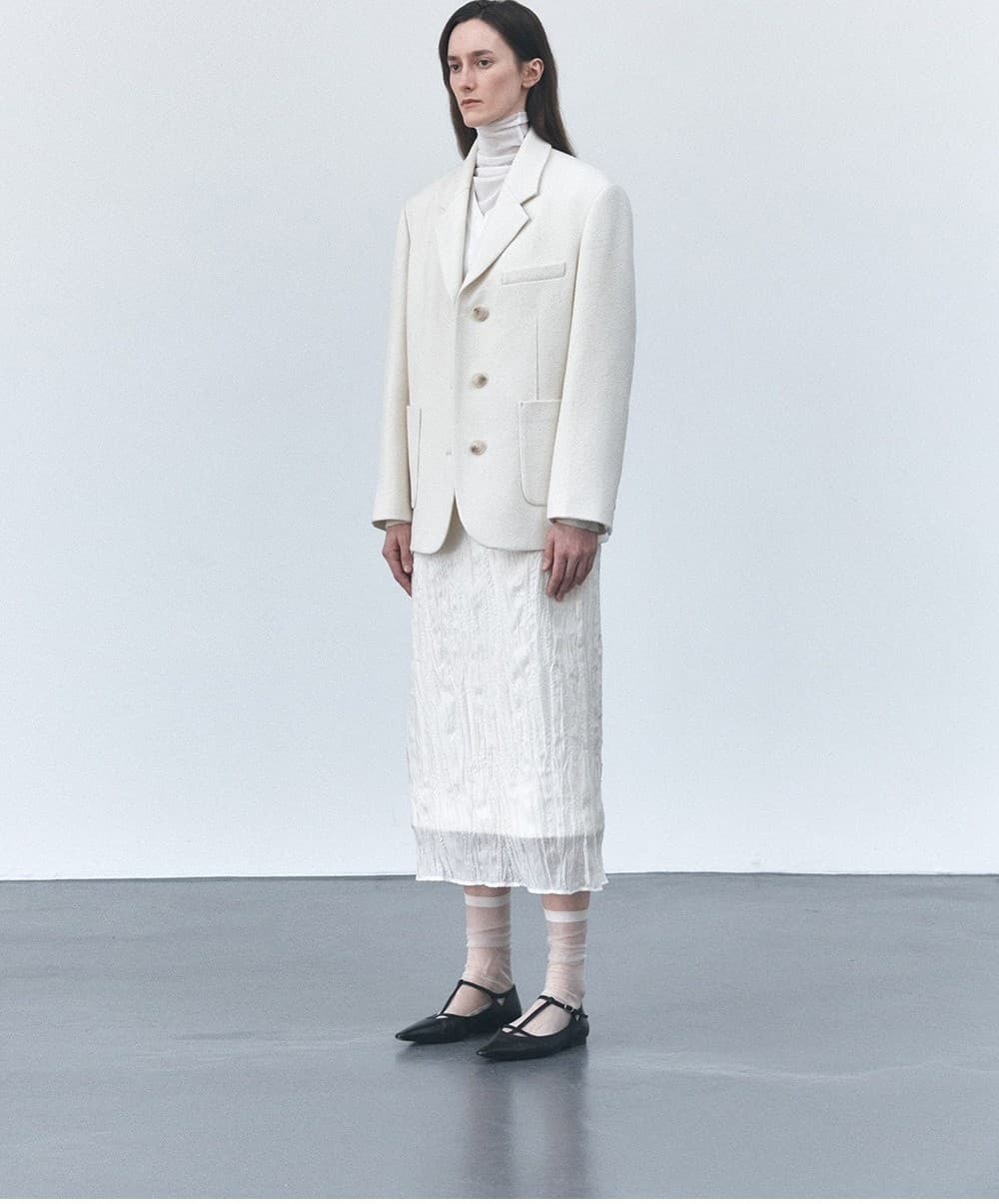 TVS OVERFIT BOUCLE 3-BUTTON BLAZER_IVORY — vue 10