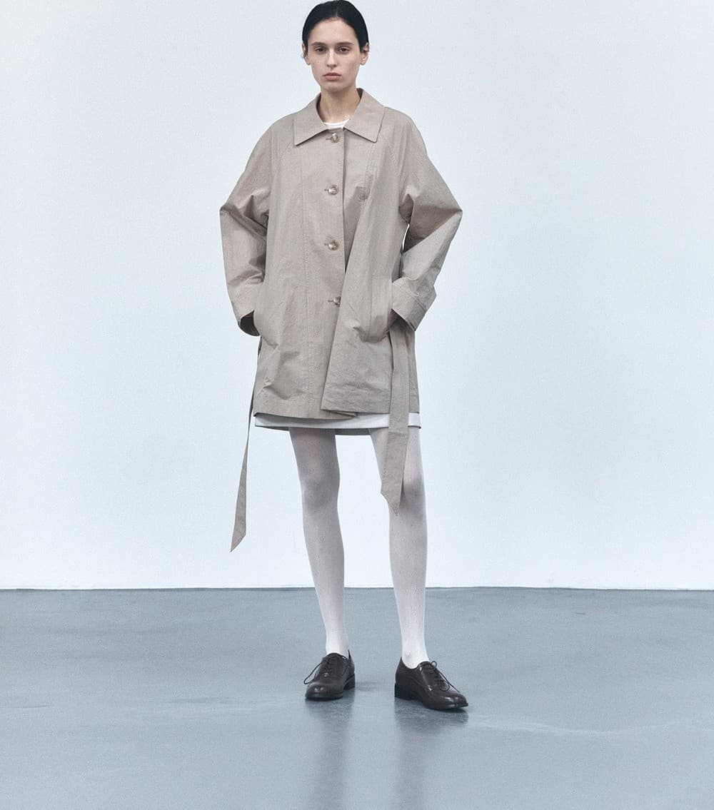 TVS BELTED HALF TRENCH COAT_BEIGE — vue 5