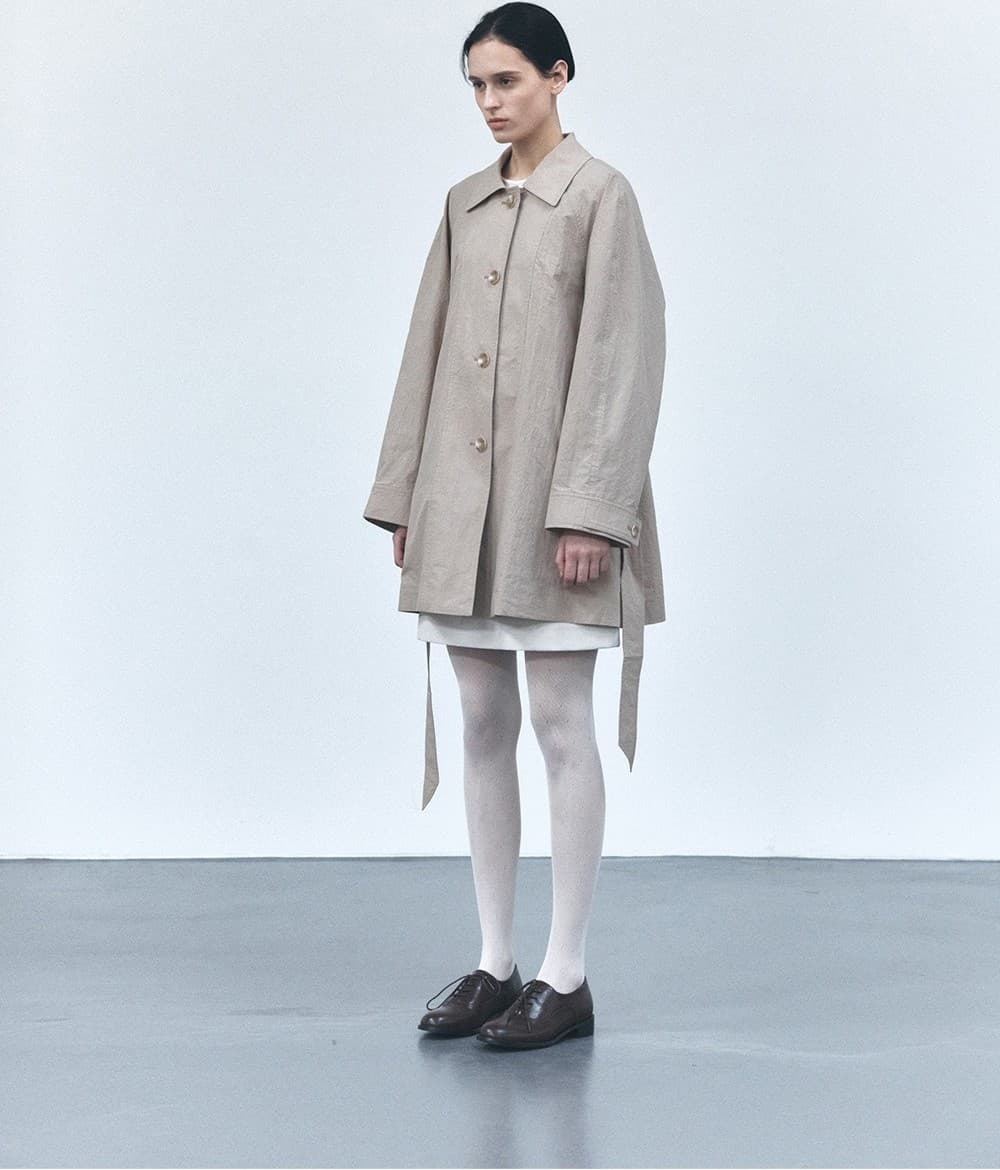 TVS BELTED HALF TRENCH COAT_BEIGE — vue 10