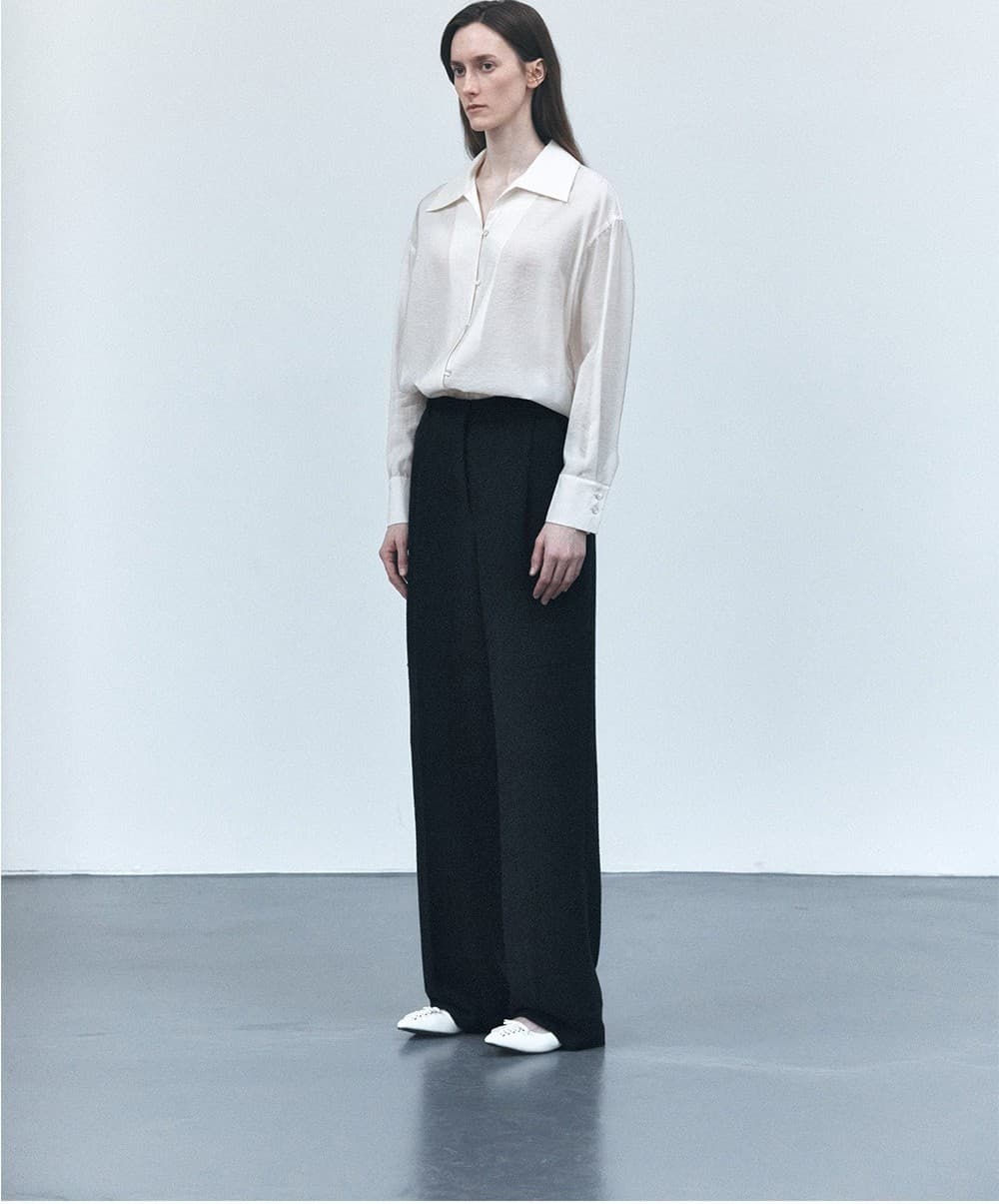 TVS TWEED ONE TUCK TROUSERS_BLACK — vue 10