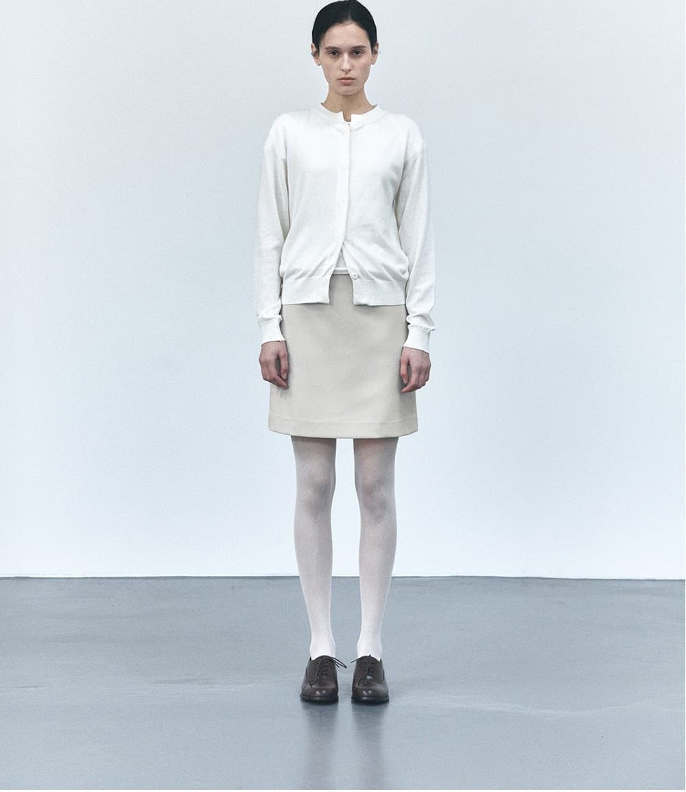 TVS COTTON LAYERED KNIT CARDIGAN SET_IVORY — vue 5