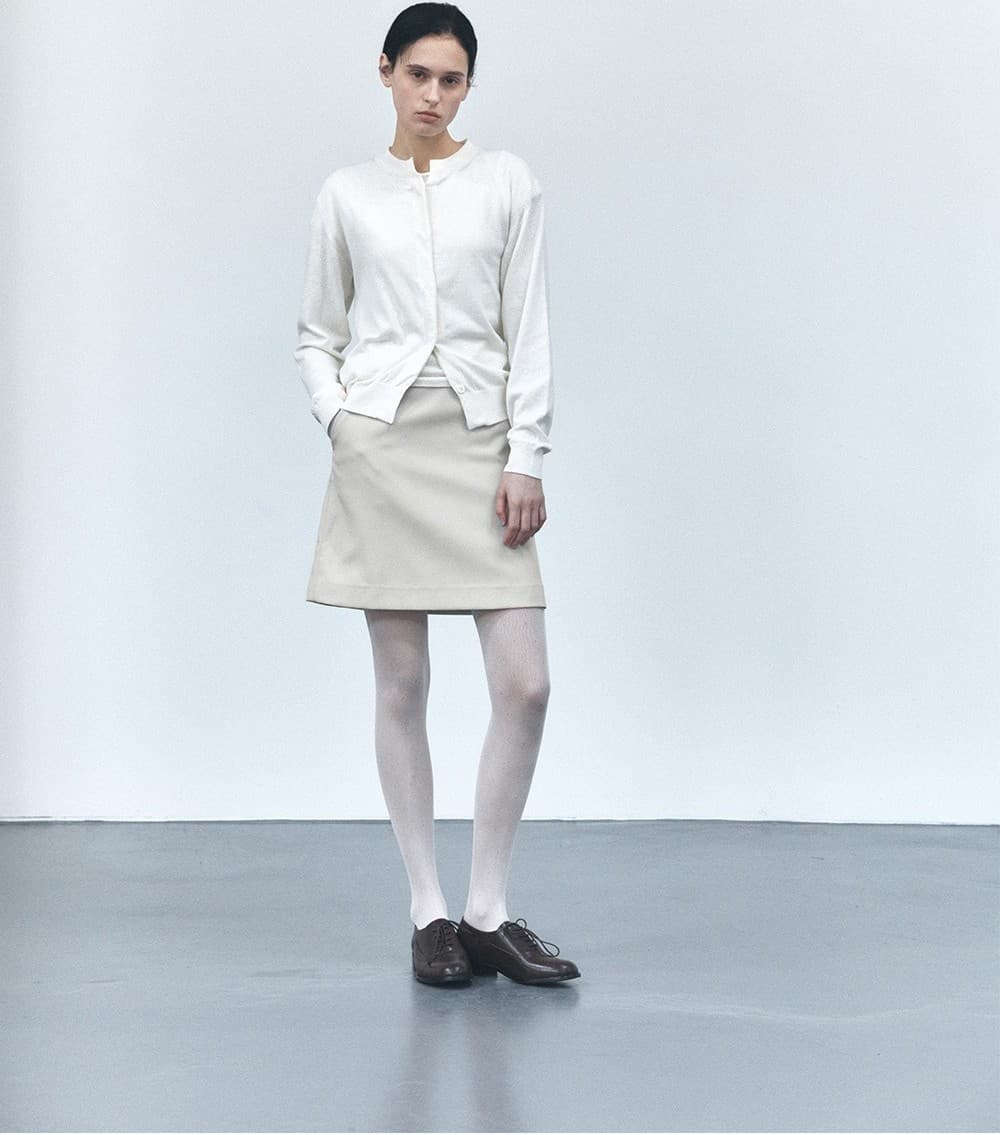 TVS COTTON LAYERED KNIT CARDIGAN SET_IVORY — vue 6