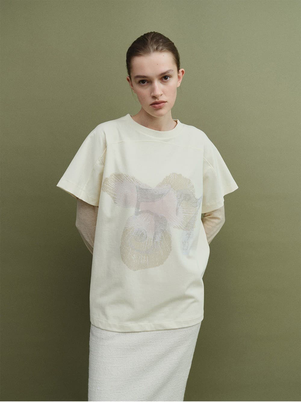 TVS 57 FLOWER PRINT TOP_CREAM — vue 5