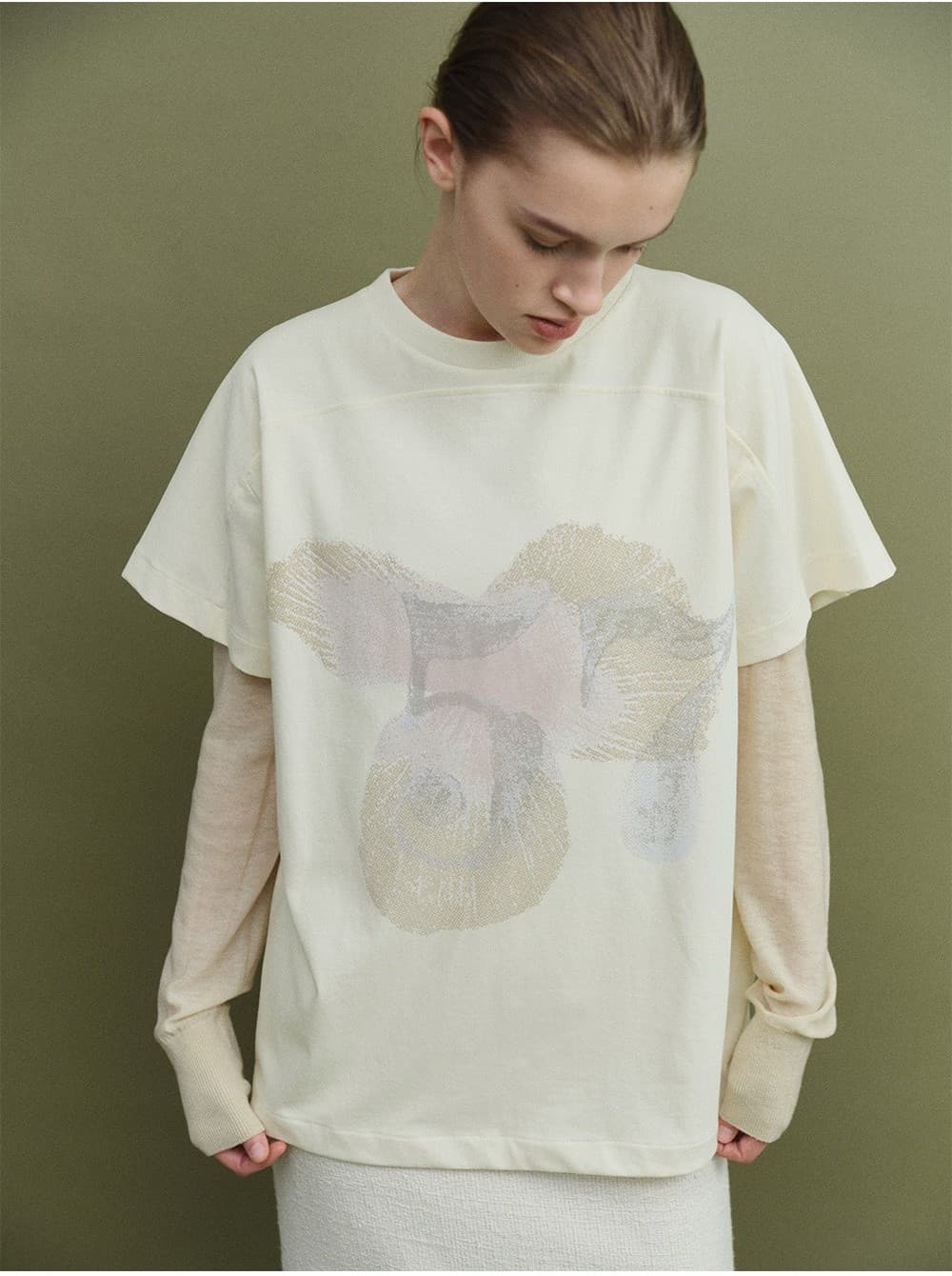 TVS 57 FLOWER PRINT TOP_CREAM — vue 9