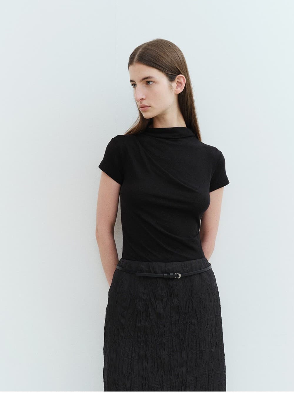 TVS WOOL DRAPED TOP_BLACK — vue 8