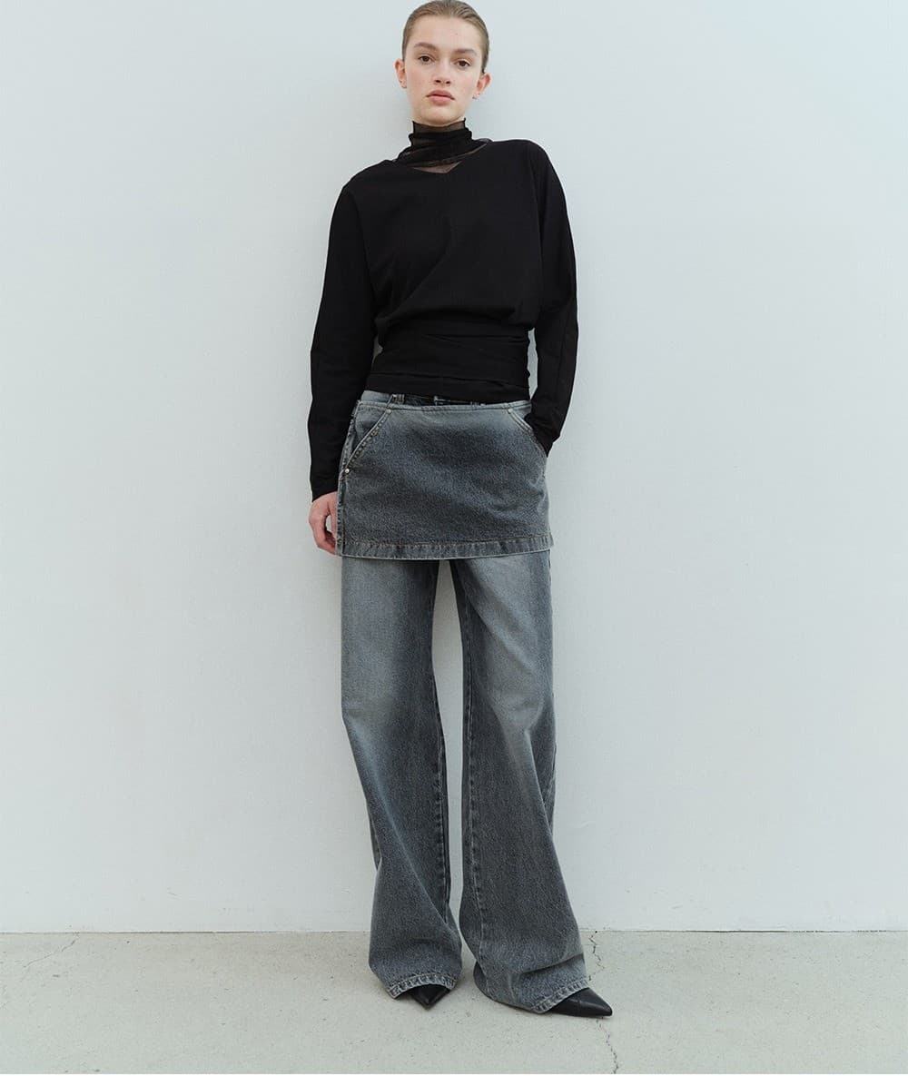 TVS SEE-THROUGH TURTLENECK TOP_BLACK — vue 5