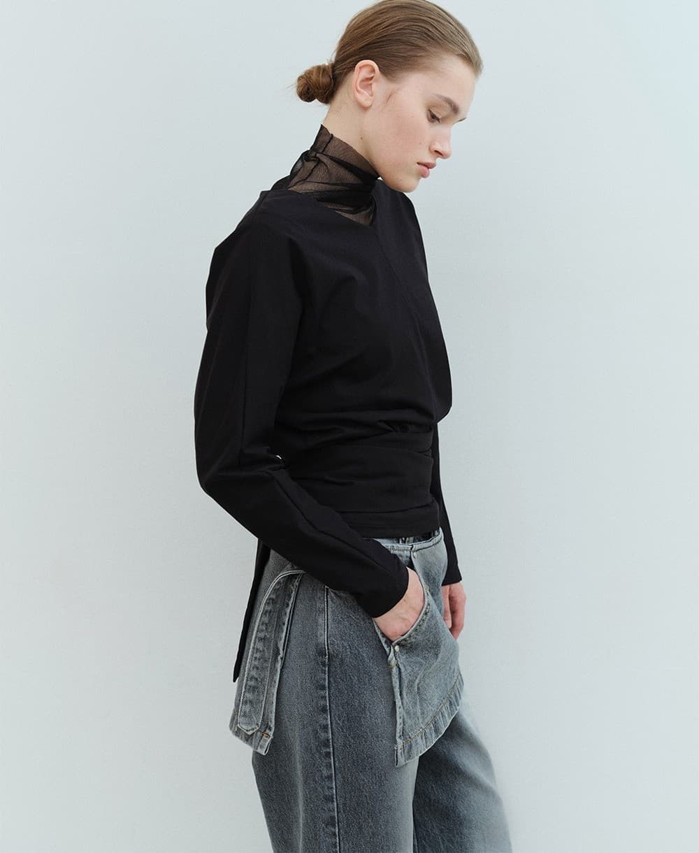 TVS SEE-THROUGH TURTLENECK TOP_BLACK — vue 7