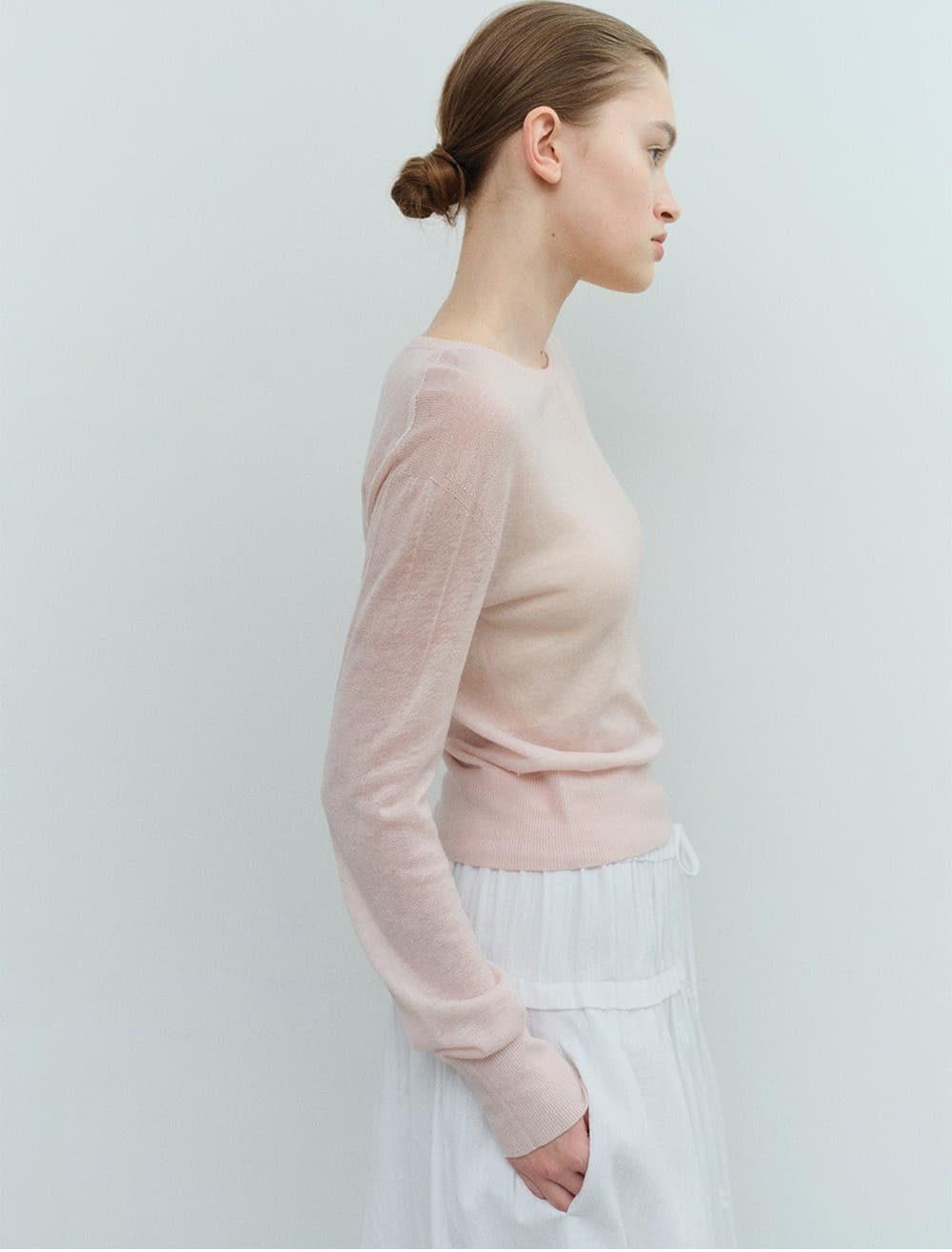 TVS WHOLEGAMENT WOOL SHEER KNIT_PINK — vue 9