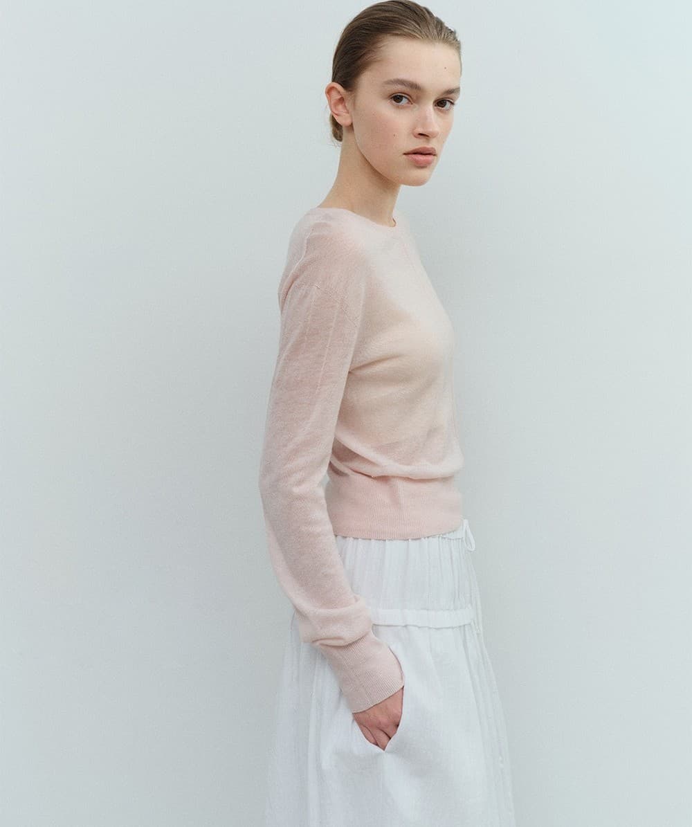 TVS WHOLEGAMENT WOOL SHEER KNIT_PINK — vue 10