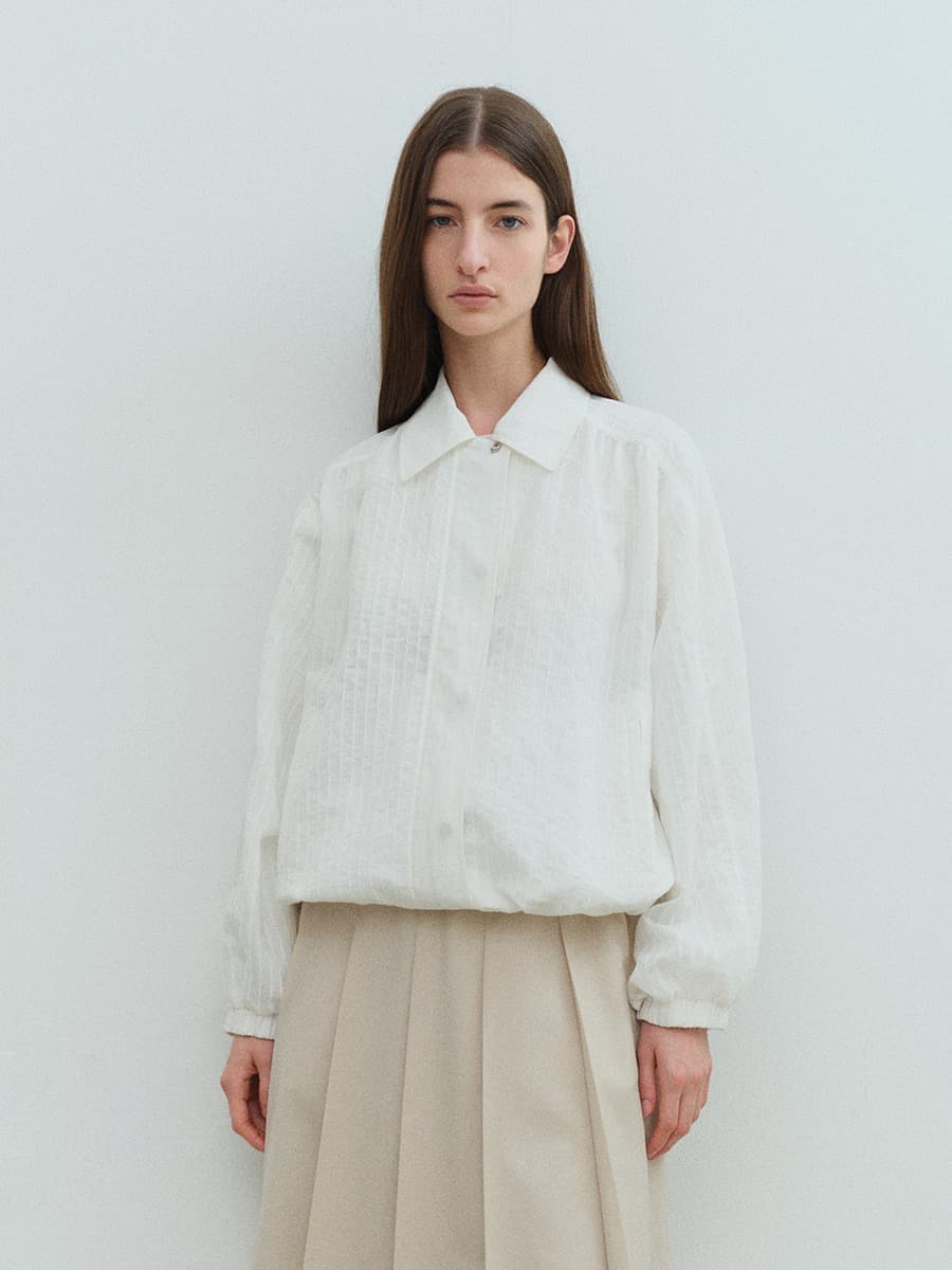TVS STRIPE COLLAR BOMBER_WHITE — vue 4