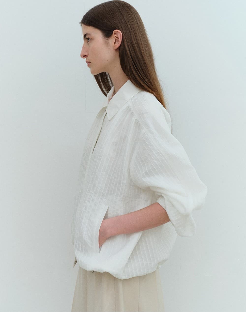 TVS STRIPE COLLAR BOMBER_WHITE — vue 8