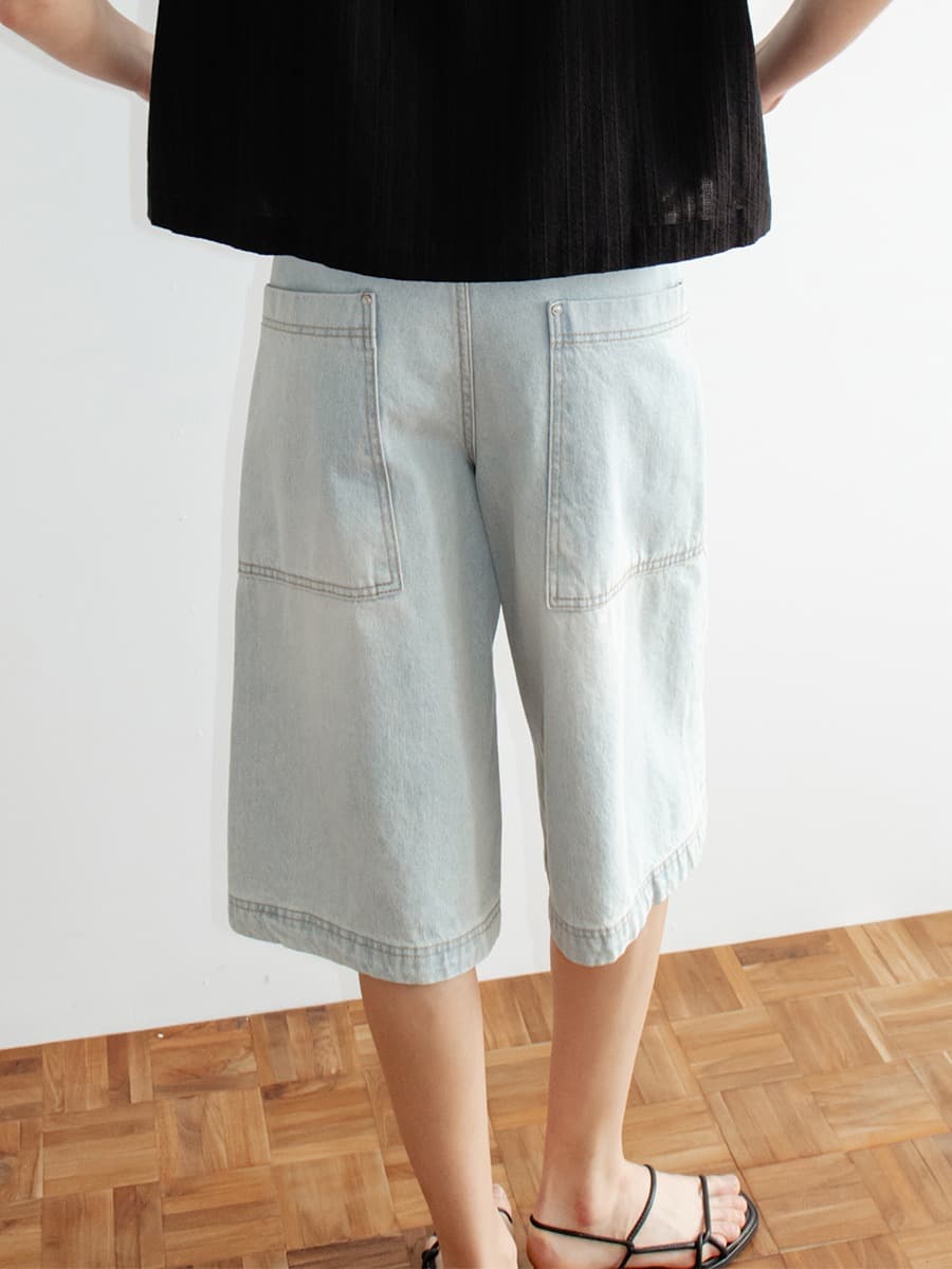 TVR LOOSE FIT BERMUDA DENIM_LIGHT BLUE — vue 7