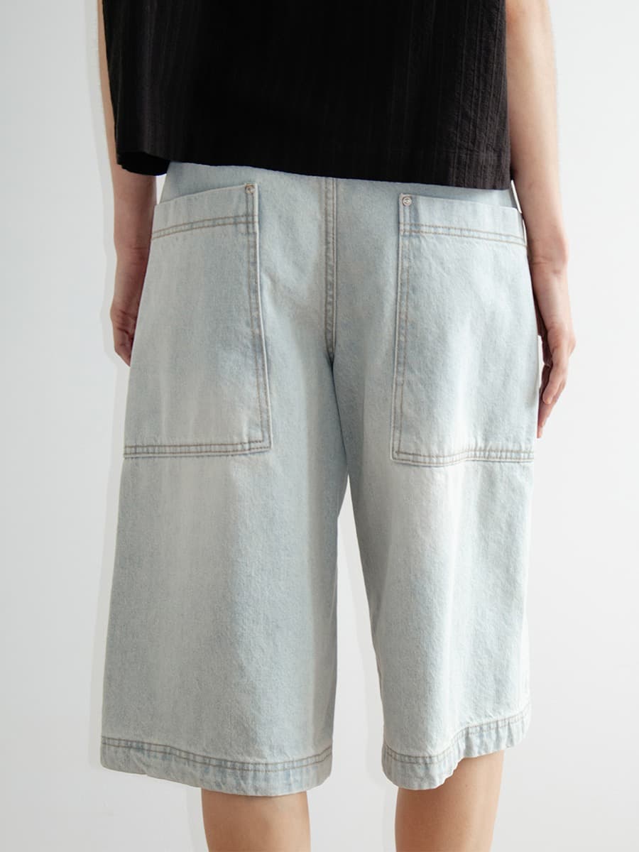 TVR LOOSE FIT BERMUDA DENIM_LIGHT BLUE — vue 8