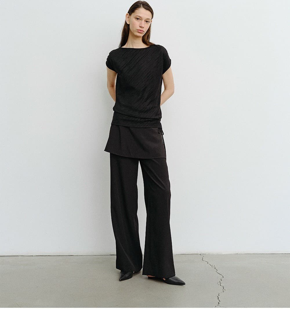 TVR SHEER LAYERED SKIRT PANTS_BLACK — vue 8