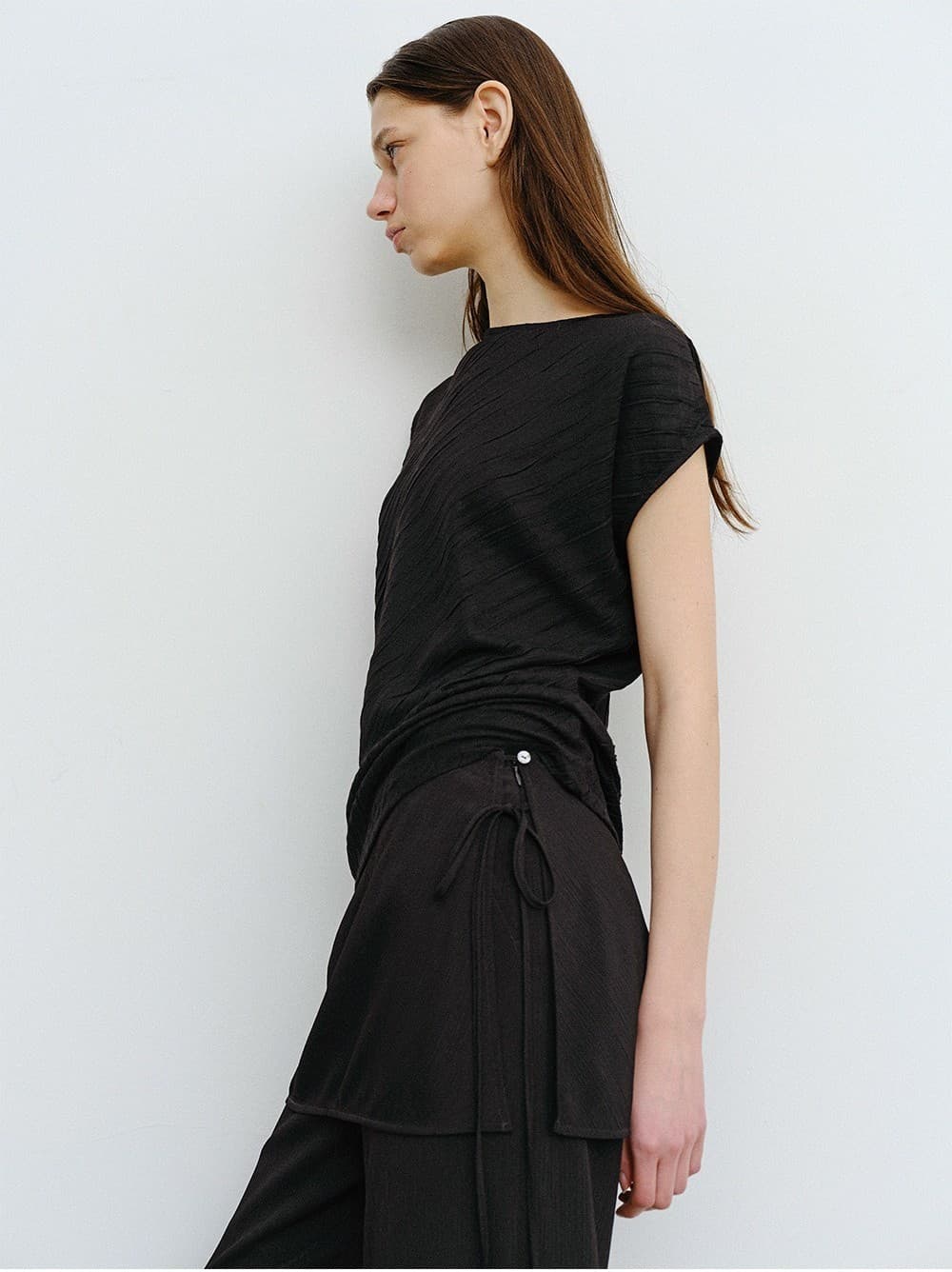 TVR SHEER LAYERED SKIRT PANTS_BLACK — vue 11
